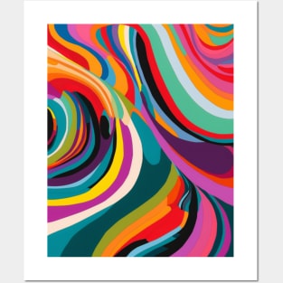 Colorful Swirl Abstract Pattern Posters and Art